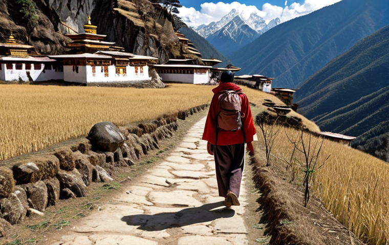Image Prompt 1: Acclimatization and Mindful Trekking in Bhutan**
