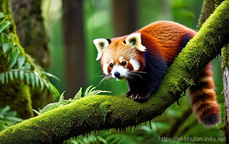 부탄 히말라야의 생태 다양성 - A breathtaking panoramic view of the Himalayan mountains in Bhutan, featuring vibrant slopes covered...