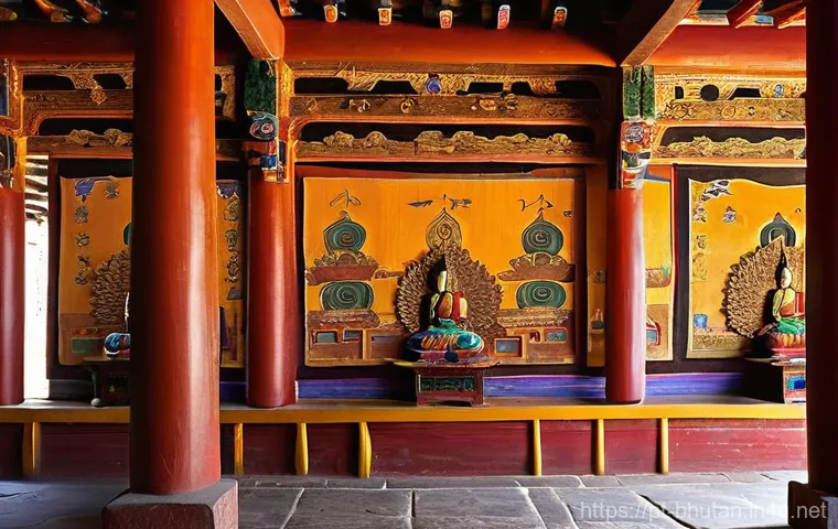부탄 국립 예술 학교 - **Prompt:** "A close-up of an adult Bhutanese artisan's hands, in traditional attire, skillfully eng...