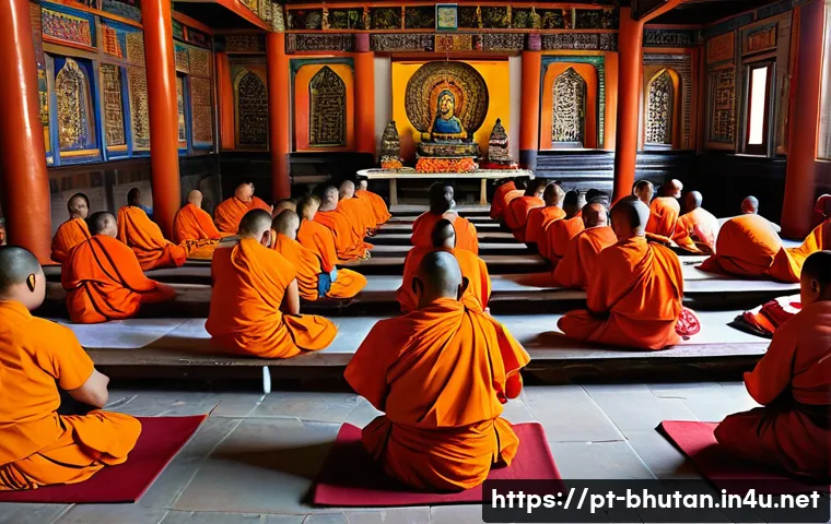 부탄에서 사찰 예절 관련 이미지 1