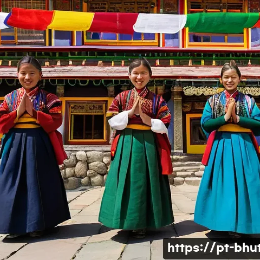 부탄의 인구 통계 - A vibrant Bhutanese youth festival scene in Thimphu, showcasing young people dressed in traditional ...
