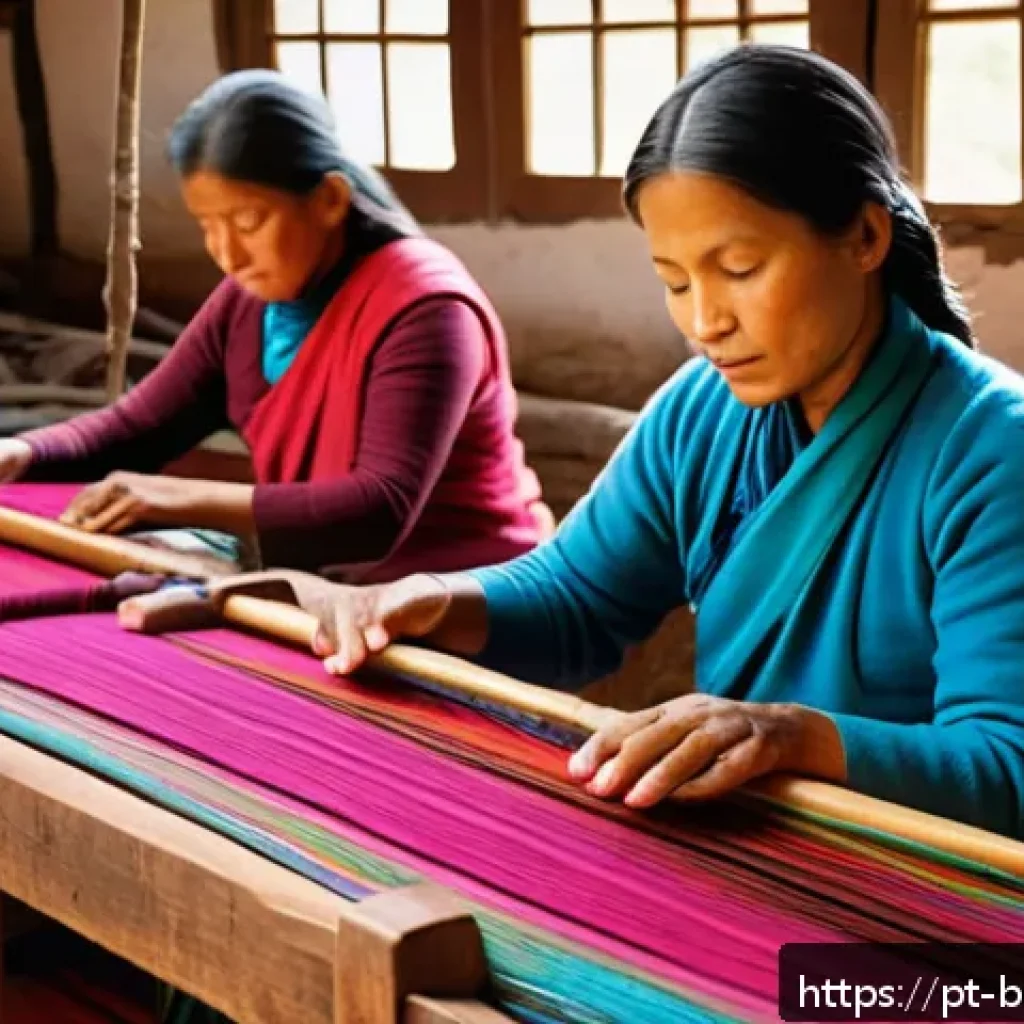 부탄에서 구매 가능한 전통 기념품 - A vibrant Bhutanese traditional textile workshop scene featuring skilled female artisans weaving on ...